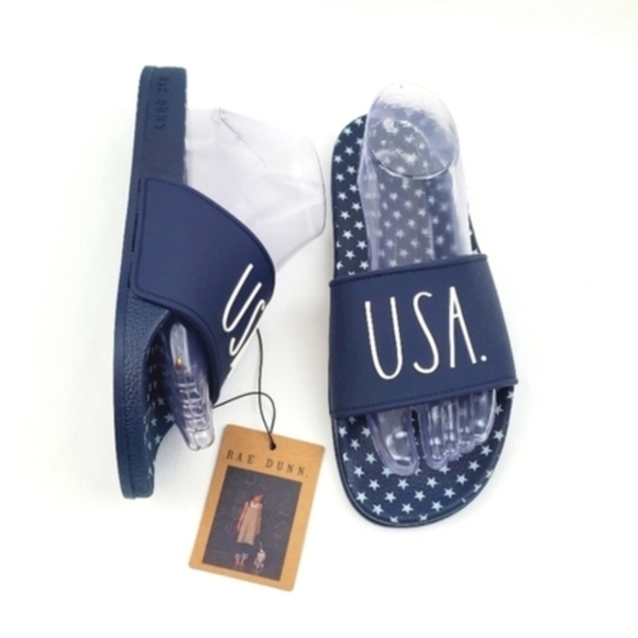 Rae Dunn USA star slide Sandals size 8 - Picture 6 of 6